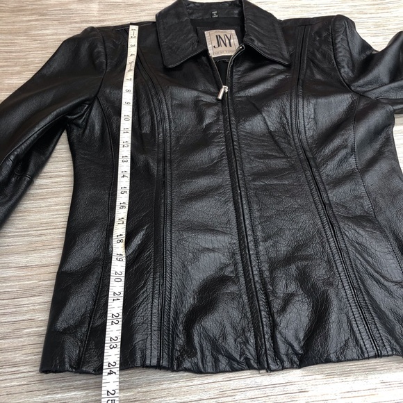 Jones New York Black Leather Jacket - Picture 9 of 16